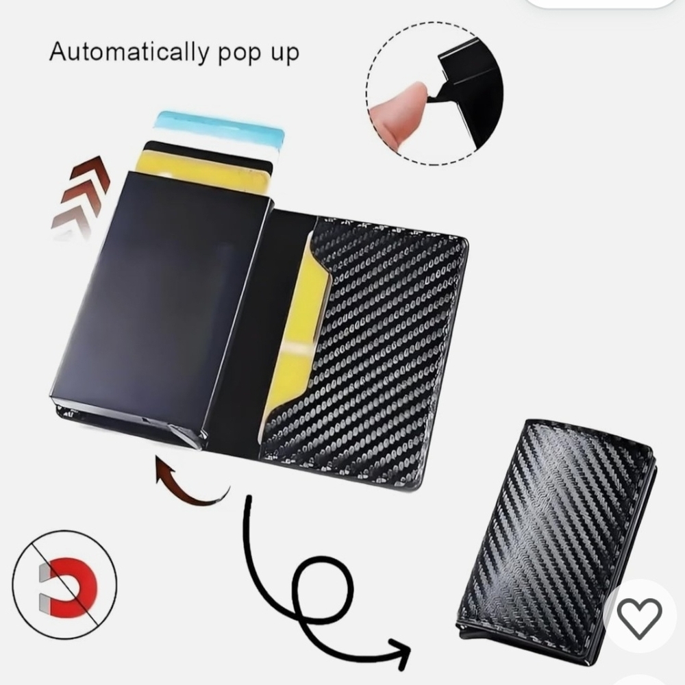 Wallet Men Carbon Fiber Card Holder Wallet